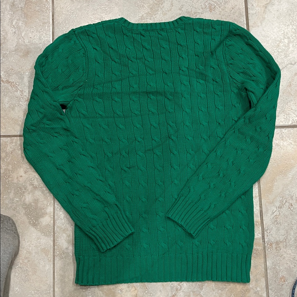 Ralph Lauren Green V-Neck Sweater - Picture 9 of 10